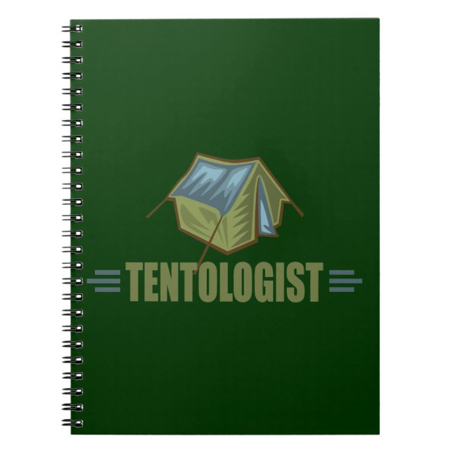 Camping, Tent Spiral Notebook (Front)