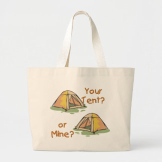 Camping Tents Large Tote Bag