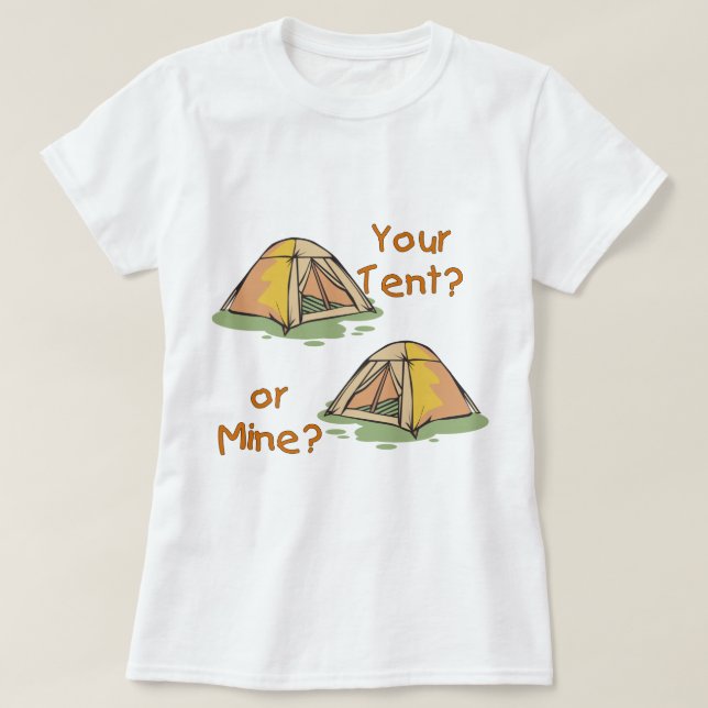 Camping Tents T-Shirt (Design Front)