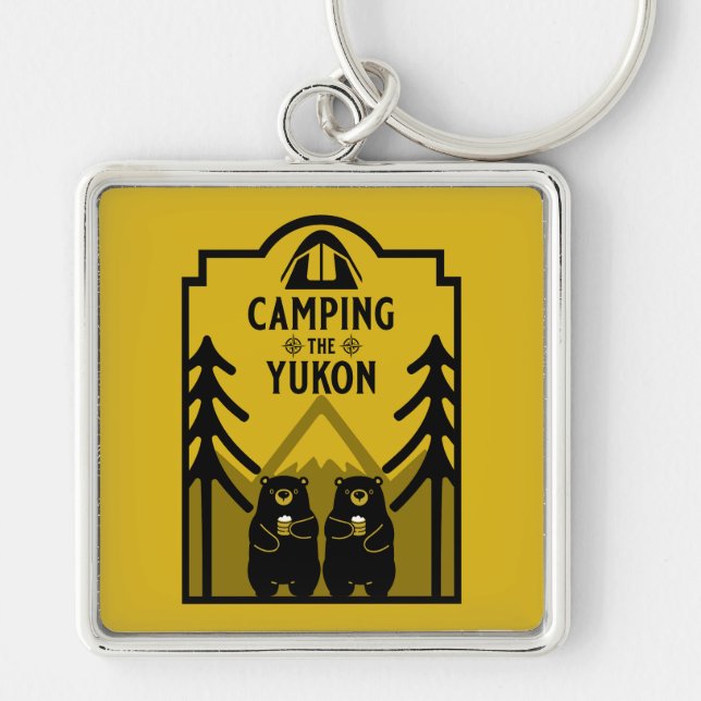 Camping The Yukon River Canada Key Ring (Front)