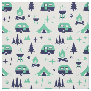 Camping Theme Fabric