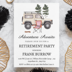 Camping Theme Retirement Party Invitation