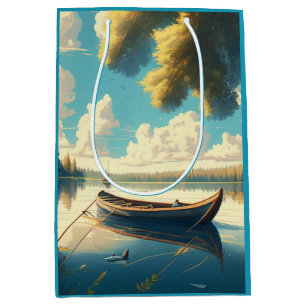 Camping Themed Birthday Medium Gift Bag