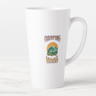 Camping themed tea pot latte mug