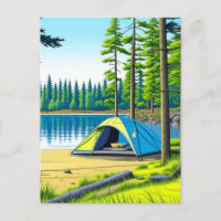 Camping Themed Tent in the Woods  
