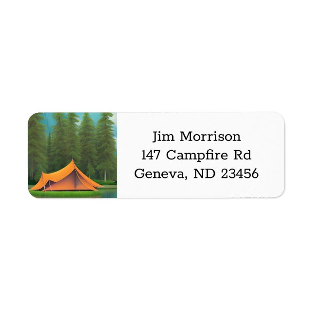 Camping Themed | Tent on the Lake and Mountains (Front)