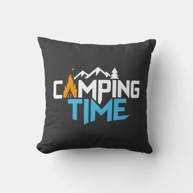 Camping Time, Explore the beauty of nature  Cushion (Front)
