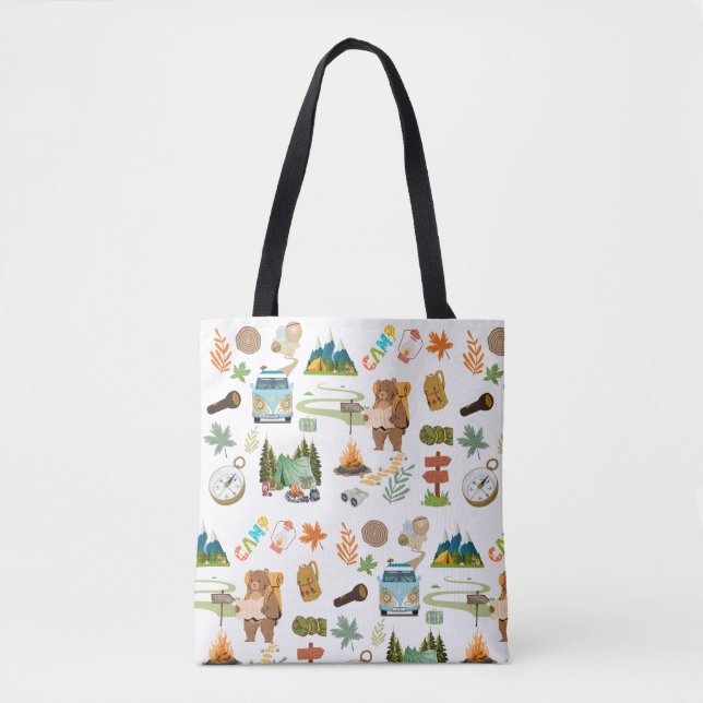  camping  tote bag (Front)