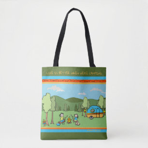 Camping Tote - Life is better when we're camping Bag
