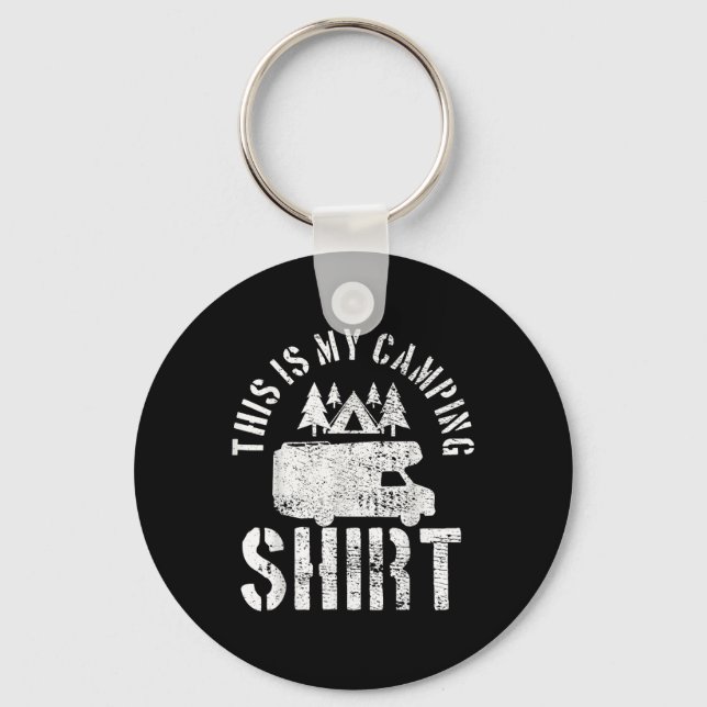 Camping Trailer Camper Van Mobile Home Caravan Mot Key Ring (Front)