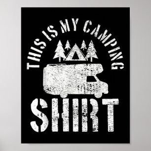 Camping Trailer Camper Van Mobile Home Caravan Mot Poster