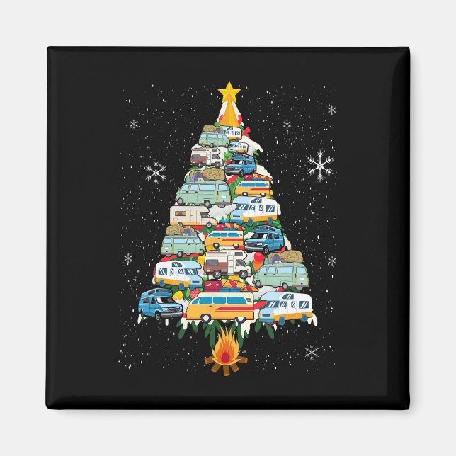 Camping Tree Lover Gift Co. Camper Christmas Tree  Magnet (Front)