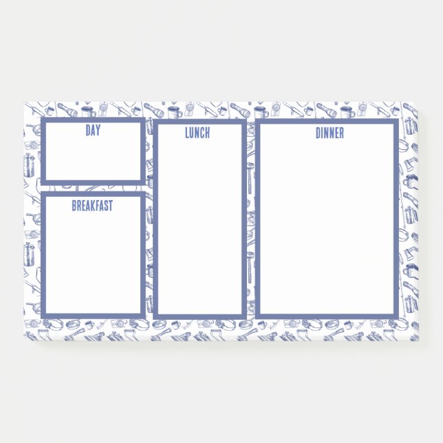 Camping Trip Family Meal Planning Notes (Front)