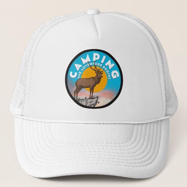 Camping Trucker Hat (Front)