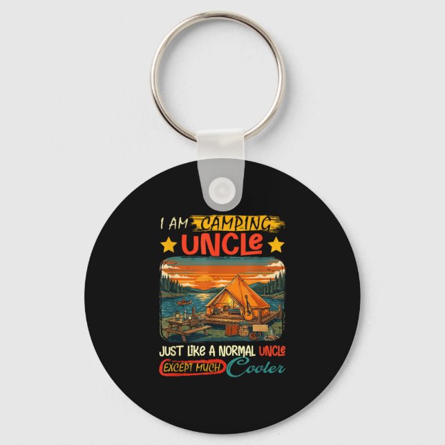 Camping uncle definition much cooler father's day key ring (Front)