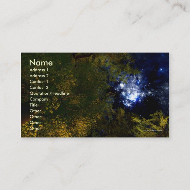 Camping Under The Stars Business Card Template (Front)