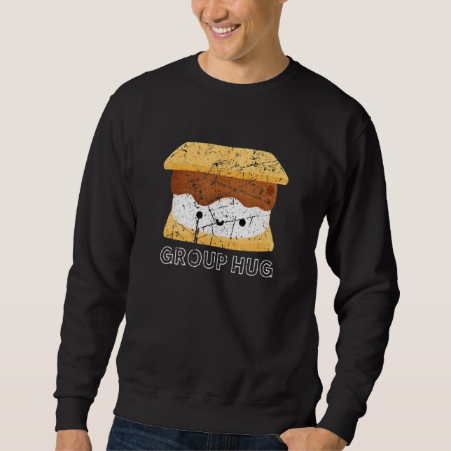 Camping Vacation Campers Group Hug Smores Marshmal Sweatshirt (Front)