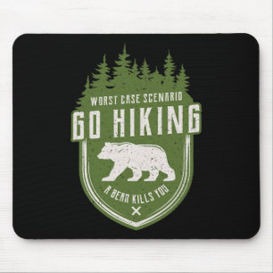 Camping Vintage Go Hiking Fun Summer Mountain Clim Mouse Pad