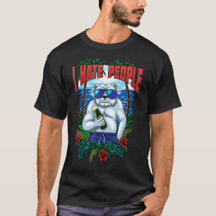 Camping & Vintage Hiking I Pug I Hate People I Ret T-Shirt