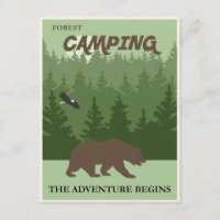 Camping Vintage Travel Poster