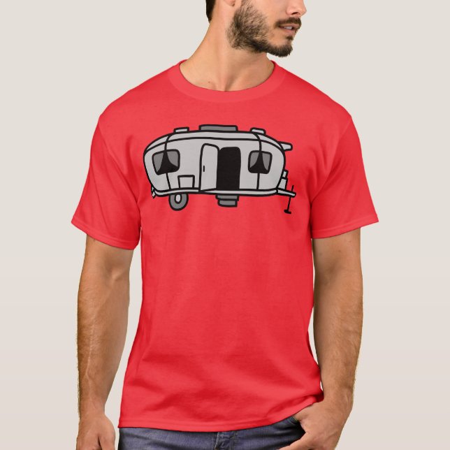 Camping wagon cartoon design gift T-Shirt (Front)