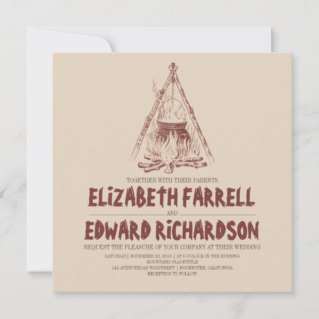 Camping Wedding Invitation (Front)