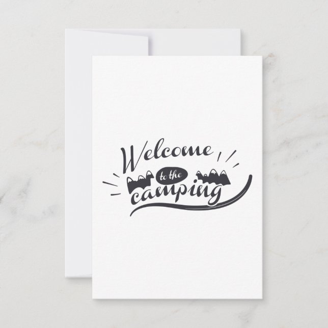Camping welcome thank you card (Front)