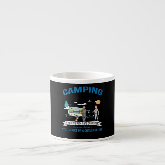 Camping When You Can Walk Gift For Walkers Espresso Cup (Front)