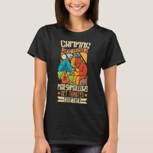 Camping Where Friends And Marshmallows Get Roasted T-Shirt