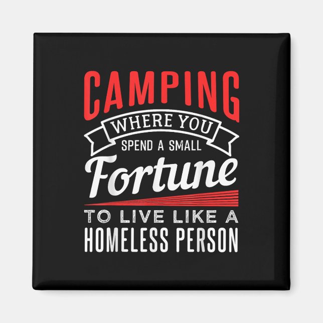 Camping - Where You Spend A Small Fortune To Live  Magnet (Front)