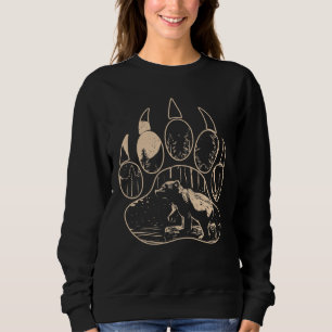 Camping Wildlife Bear Paw Sweatshirt