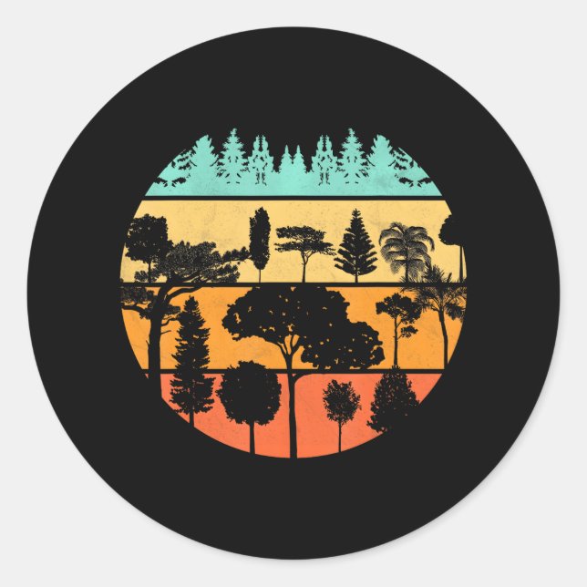 Camping Wildlife Camper Nature Lovers Forest Classic Round Sticker (Front)