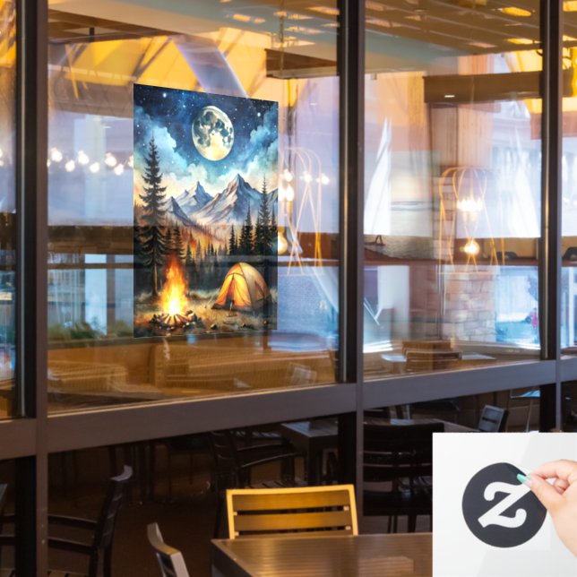 Camping Window Cling (Restaurant Window)