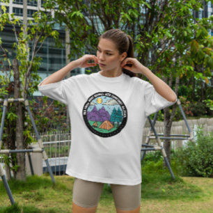 Camping With Alcohol Badge T-Shirt