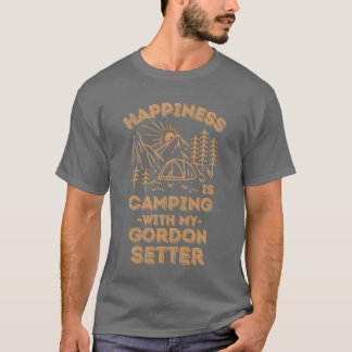 Camping with gordonsetter gift T-Shirt