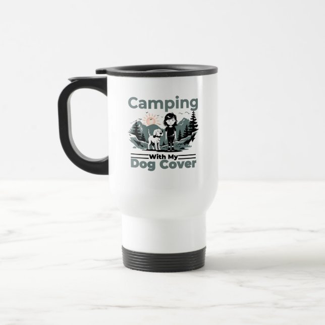 Camping with My Dog Coffee Mug (Left)