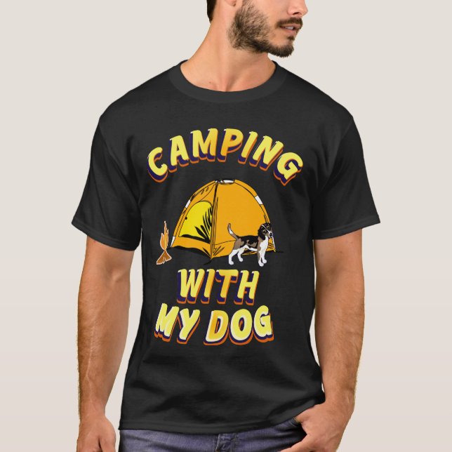Camping With My Dog" T-Shirt – Adventure Awaits Th (Front)
