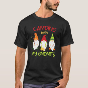 Camping With My Gnomies Camp Camper Fish Hike Camp T-Shirt