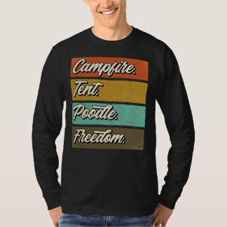 Camping With My Poodle Dog T-Shirt