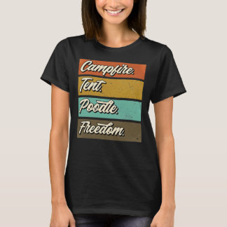 Camping With My Poodle Dog T-Shirt