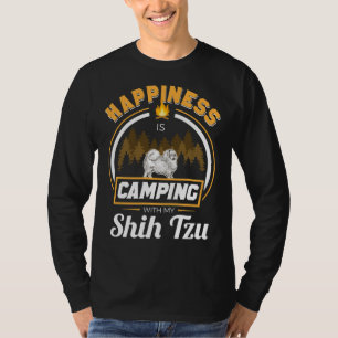 Camping With My Shih Tzu Happiness Dog Owner T-Shirt