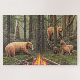 Camping with the Bears Jigsaw Puzzle
