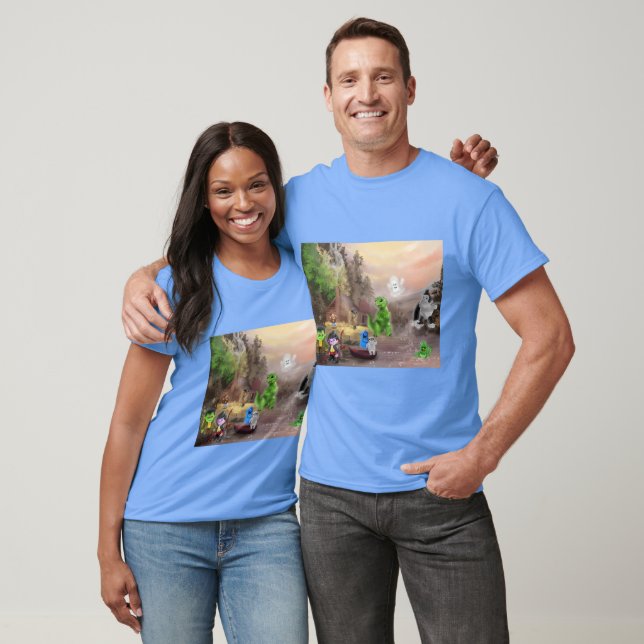 Camping with the Ten Liittle Monsters  T-Shirt (Unisex)