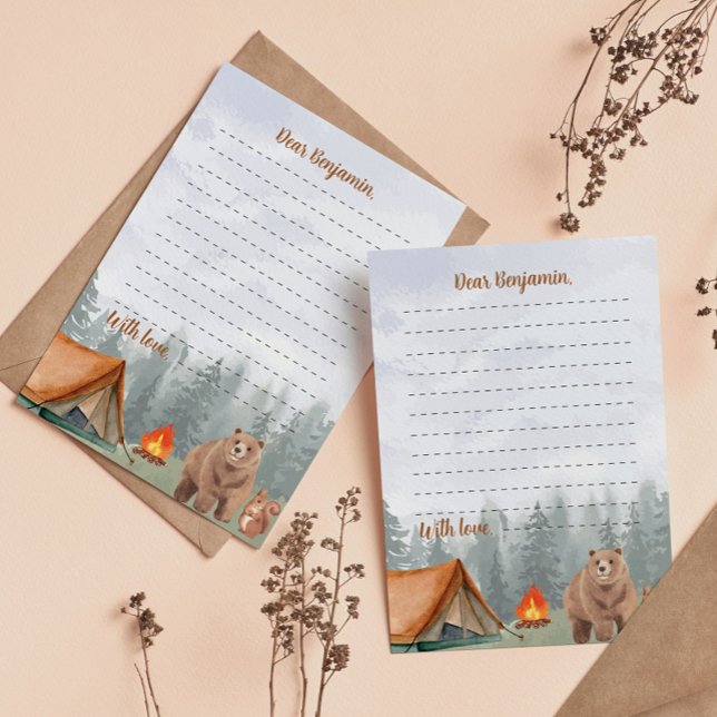 Camping Woodland Time Capsule Note Message Card (Creator Uploaded)