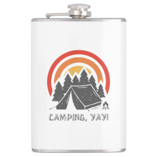 Camping, Yay! Hip Flask