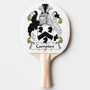 Campion Family Crest Ping Pong Paddle