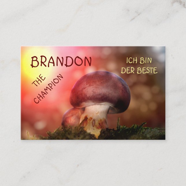 Campion with Champignon Business Card (Front)