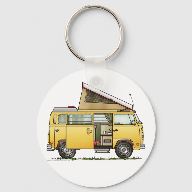 Campmobile Camper Van Keychain (Front)