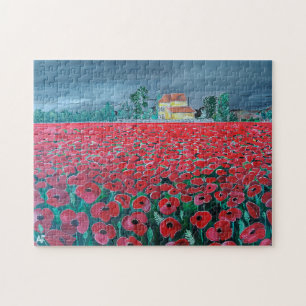 Campo de Amapolas Painting by Alfred Fox Jigsaw Puzzle