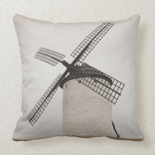 Campo de Criptana, antique La Mancha windmills 3 Cushion